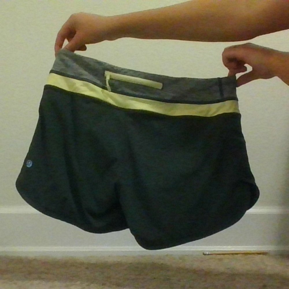 grey lululemon shorts